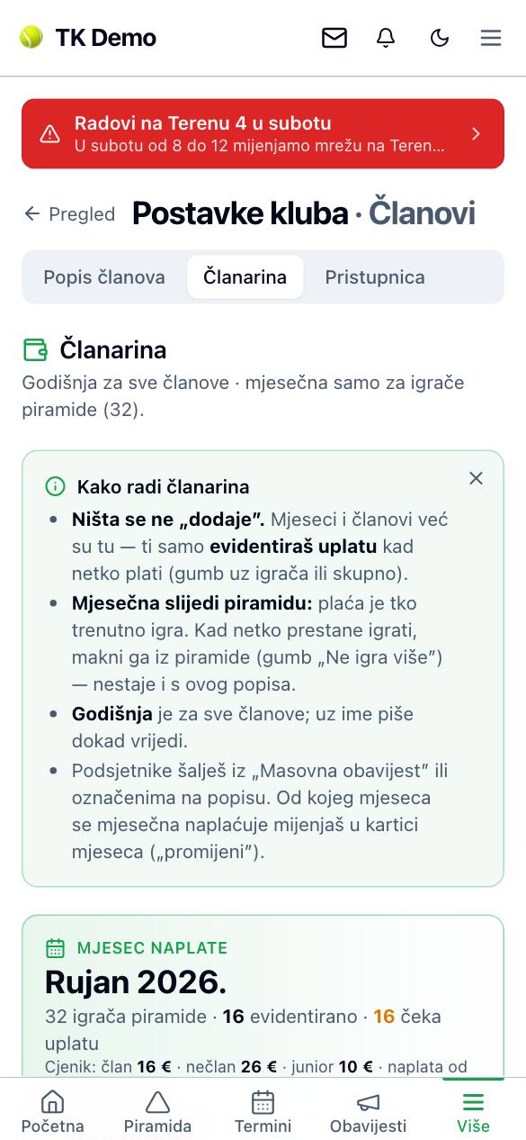 Članarina na mobitelu